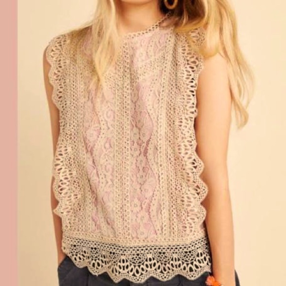 Anthropologie Eli and Ali Lace Top, NWT
